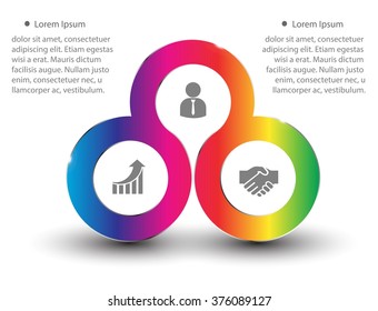 Infographic vector shiny banners with place for your text eps10 rainbow