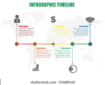 Infographic vector shiny banners with place for your text and map eps10 timeline