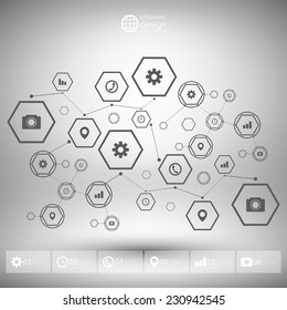 Infographic vector template for business design, vector illustration