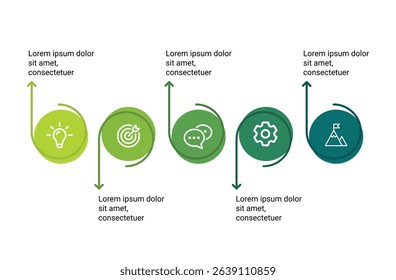 Infographic Vector Template Featuring Business Steps, Strategy Icons, and Clean Design for Use in Flyers, Banners, and Presentations