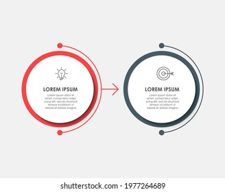Infographic vector template with icons and 2 options or steps. Infographics for business concept. Can be used for presentations banner, workflow layout, process diagram, flow chart, info graph.