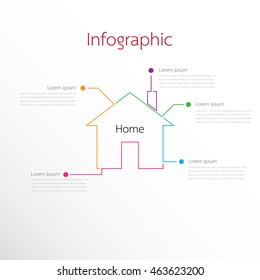 Infographic vector template used for various reports.