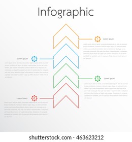 Infographic vector template used for various reports.