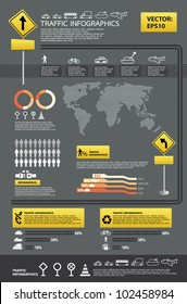 infographic vector traffic set