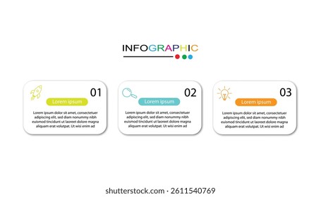 Infographic Venn diagram chart template for business 3 parts, options, presentation with diagram elements vector illustration.