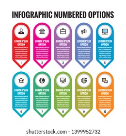 Infographic vertical banners. Numbered step option. Concept presentation. Visualization. Vector illustration.  