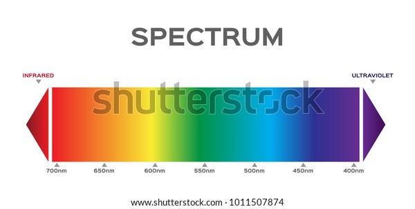 Infographic Visible Spectrum Color Sunlight Color Stock Vector Royalty