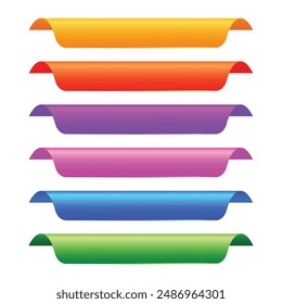 Infographic vivid ribbons Banners templates for numbers tabs labels options elements