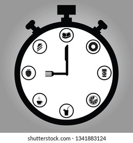 Infographic watch and flat icons idea