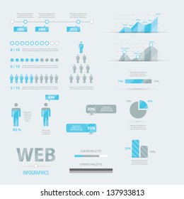 Infographic web business icon set vector EPS10