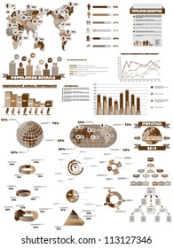 INFOGRAPHIC WEB COLLECTION BROWN