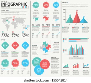 Infographic web design vector elements