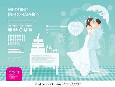 infographic wedding vector set