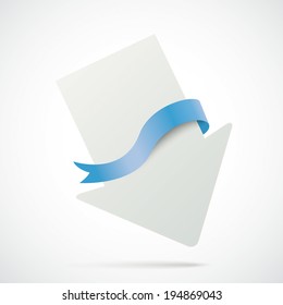 Infographic with white arrow the white background. Eps 10 vector file.