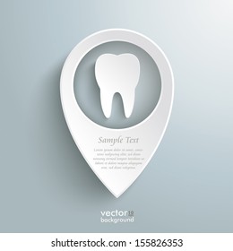 Infographic with white location marker on the grey background. Eps 10 vector file.