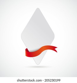 Infographic with white rhombus board the white background. Eps 10 vector file.