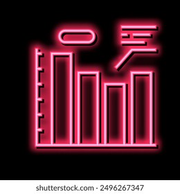 infographie processus de travail néon Image vectorielle de signe lumineux. infographie processus de travail signe. illustration de symboles isolés