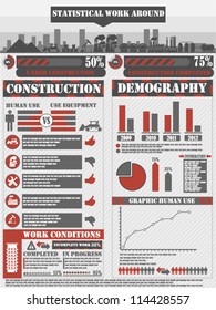 INFOGRAPHIC WORK RED