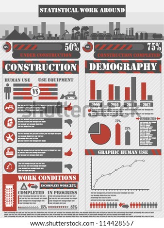 INFOGRAPHIC WORK RED