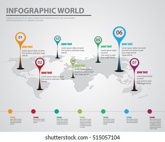 infographic world destination vector