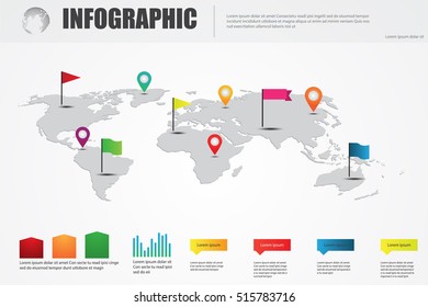 infographic world destination vector