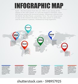 Infographic world destination vector illustration background