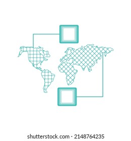 estilo plano de icono de mundo de infografía