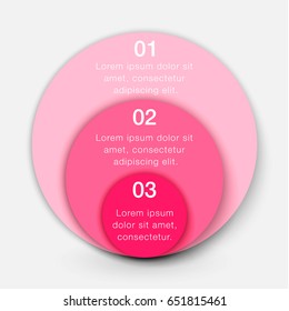 Infographics 3 circles in each other