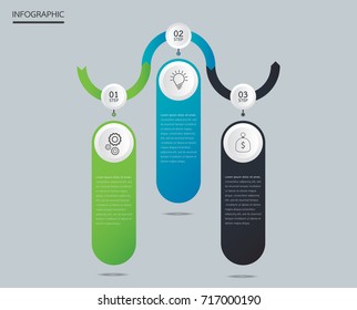 Infographics 3d design vector and marketing icons can be used for workflow layout, diagram, web design. Business concept with 3 options, steps or processes.