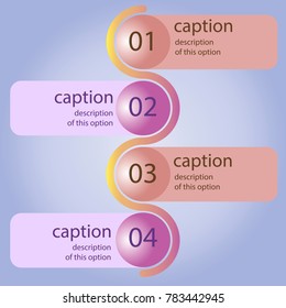 
infographics: 4 buttons and banners