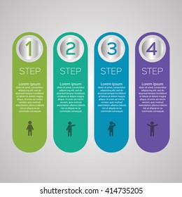  infographics 4 options. Vector illustration. can be used for workflow layout, diagram, number options, web design.