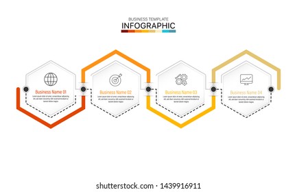 Infographics 4 process flow design vector and marketing can be used for workflow layout, diagram, annual report presentation and timeline.