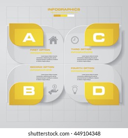 Infographics 4 steps design, vector illustration