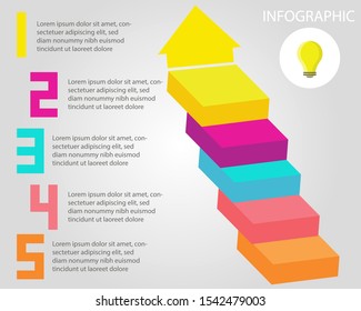 INFOGRAPHICS 5 steps or timeline for your business design. 