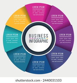 Infographics 8 options or steps design template for business information