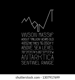 Infographics about mount Vinson.