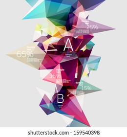 Infographics with  abstract background