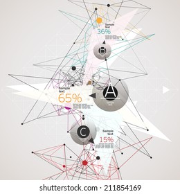 Infographics with abstract background