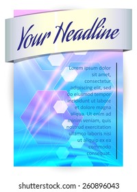 infographics, abstract background with ribbon and text, banner, vector illustration
