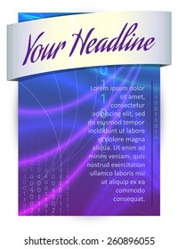 infographics, abstract background with ribbon and text, banner, vector illustration