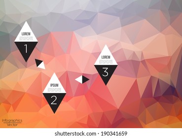 Infographics with Abstract Background - Vector Illustration