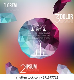 Infographics with Abstract Background - Vector Illustration