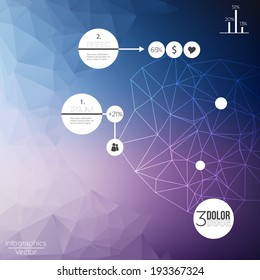 Infographics with Abstract Background - Vector Illustration