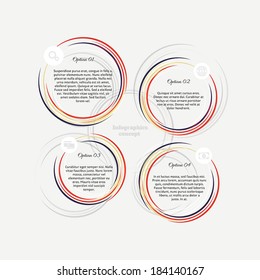 Infographics abstract concept. Round banner for text.