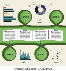 infographics abstract element with text areas. vector