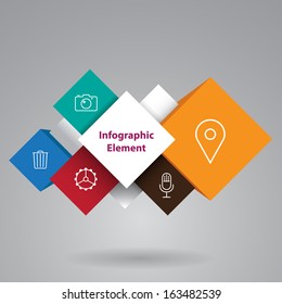 infographics or abstract shapes.