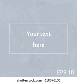 Infographics advertising banner template. Watercolor gray background, white frame. Vector.