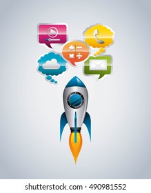 infographics app set icons vector illustration design