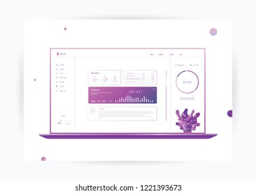 Infographics Application Data UI Vector Illustration