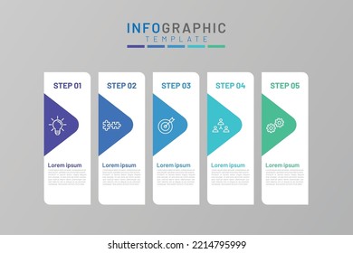 Infographics arrow chart design element